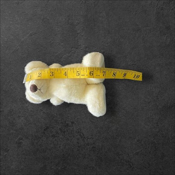 Straight from the Heart White Bear Hidden Flowers Plush Stuffed Animal 7" - Picture 6 of 10